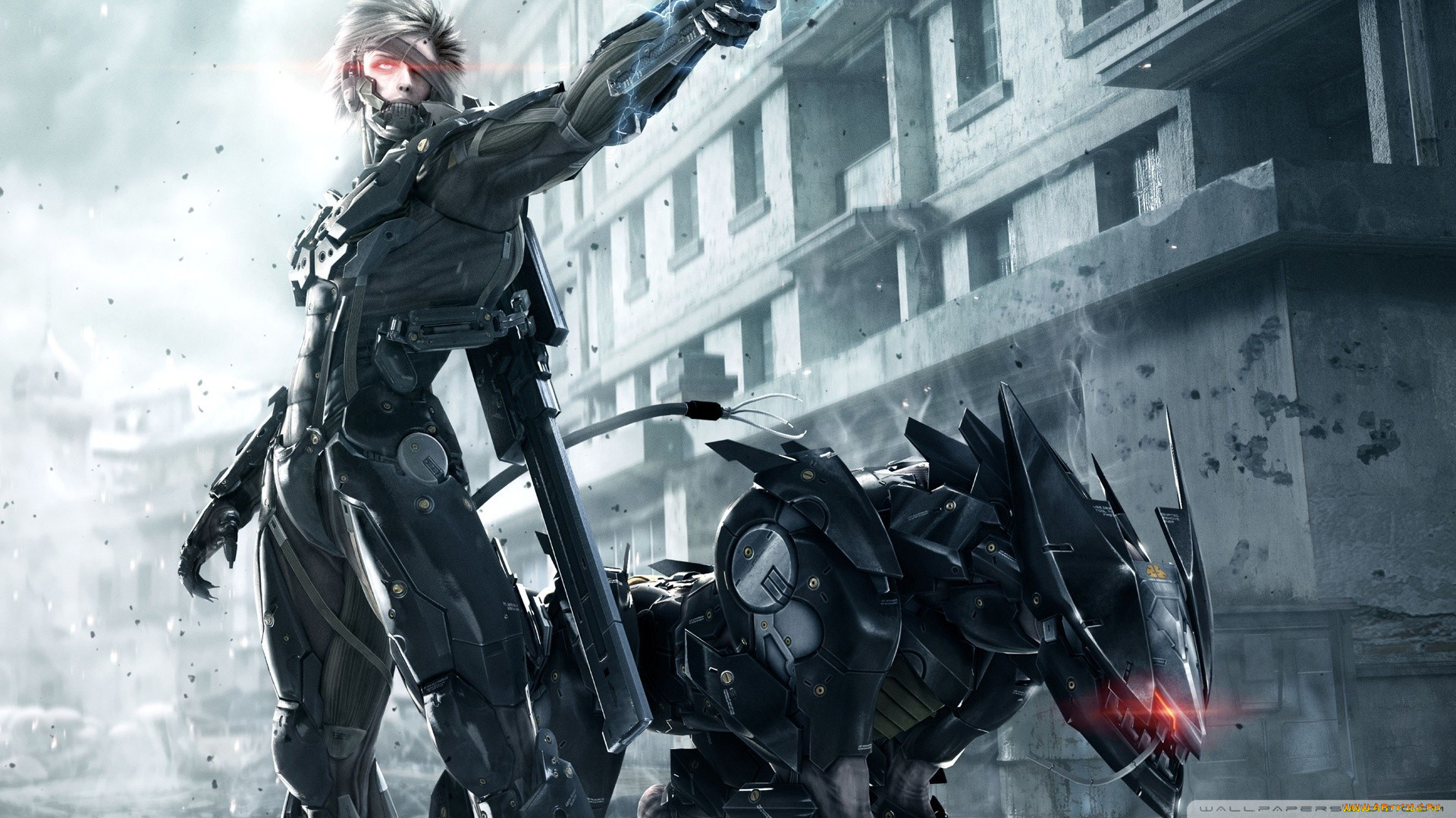 Обои Metal Gear Rising Revengeance Свалка Metal Gear Rising: Revengeance,  обои для рабочего стола, фотографии metal, gear, rising, revengeance,  видео, игры, оружие, боец, киборг Обои для рабочего стола, скачать обои  картинки заставки